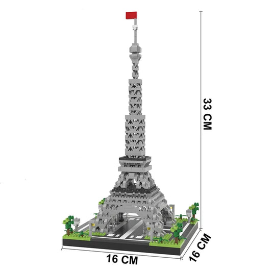 Big Ben Micro Mini Block Building Blocks for Adults Architecture Toys Sets Arc Triomphe Louvre Eiffel Tower Bricks